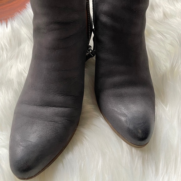 Frye Judith Double Zip Ankle Boots Leather Dark Gray 8M - Picture 7 of 11